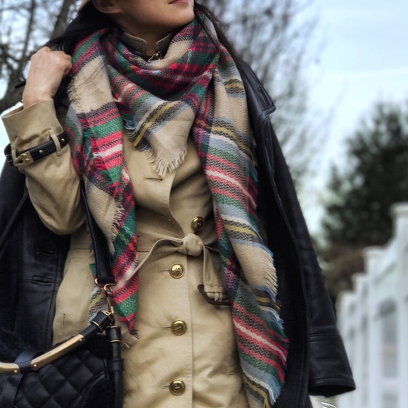 Christmas Women Oversized Scarf/Wrap Shawl Plaid - Picture 3 of 6